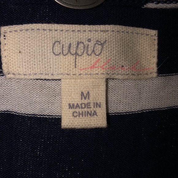 Cupio Navy Blue Striped Blouse - Picture 4 of 6